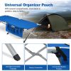 Folding Portable Camping Cot with Carrying Bag and Side Pockets