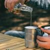 Outdoor stainless steel mug large capacity beer mug retro tea cup old wide mouth mug camping mug self-drive