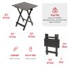 SUNNYFEEL Folding Camping Table - Lightweight Aluminum Portable Picnic Table, 18.5x18.5x24.5 Inch for Cooking, Beach, Hiking, Travel, Fishing, BBQ, In